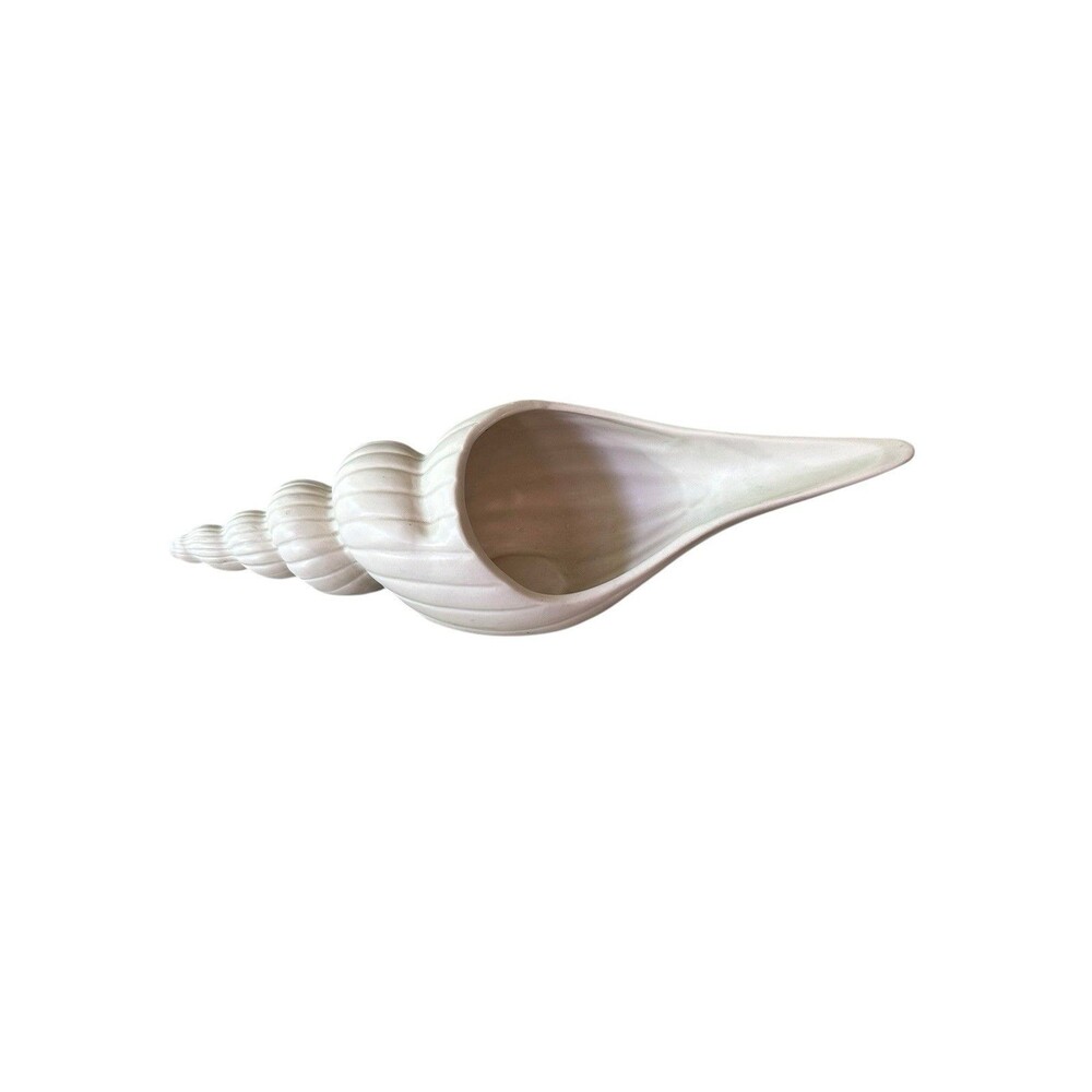 Vintage 1981 Fitz And Floyd Large Ceramic Conch Shell Planter